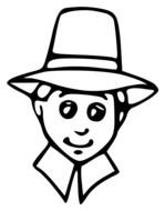 Clip art of Pioneer Boy
