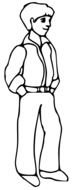 LDS Pioneers Clip Art drawing