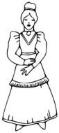 painted girl in a traditional dress