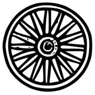 Wagon Wheel Clip Art drawing