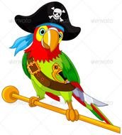 Pirate Parrot Clip Art N12
