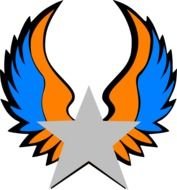 Orange And Blue Star Clip Art