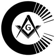 Black And White Masonic Logo drawing