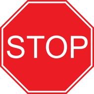 Clip art of Stop Sign