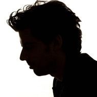 black silhouette of a man as a graphic illustration