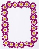 purple flowers, page Border