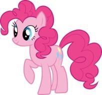 cartoon pony with pink tail and mane
