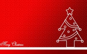 christmas tree on red card