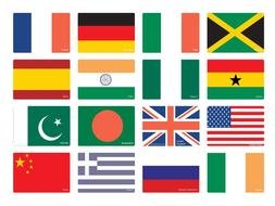 flags on a white background