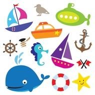 Nautical Baby Shower Clip Art N2