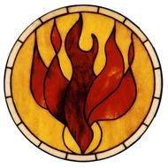 drawn red fire in a circle