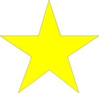 sharp yellow star on a white background