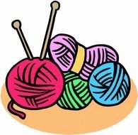 Knitting Needles Clip Art N4
