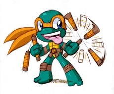Clip art of Teenage Ninja Turtle Michelangelo