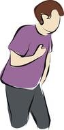 person with Chest Pain, icon