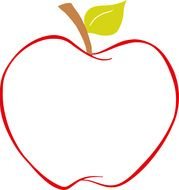 Ä°llustration of Apple Outline