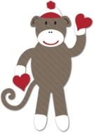 Valentines Day Monkey clipart