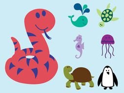 Cartoon Animals as a graphic illustration