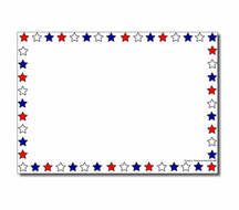 Red White And Blue Stars Border