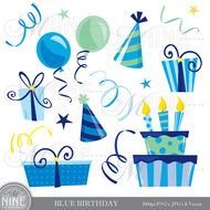 Blue Birthday Cake Clip Art N7