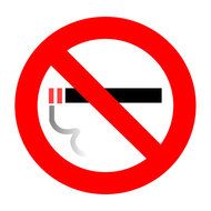 No Smoking sign red drawing