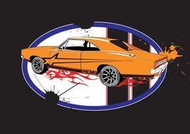Dodge Charger Vector drawing