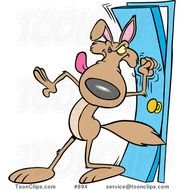 Cartoon Knocking On Door N2