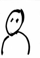 Black and white drawing of the person clipart