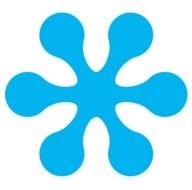 abstract round Sky Blue design, snowflake