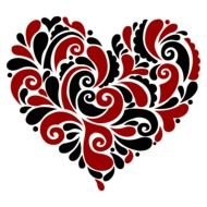 Swirl Heart drawing