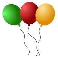 Cartoon Birthday Balloons Clip Art N12