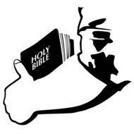 Bible Praying Hands Clip Art drawing