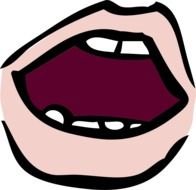 Open Mouth with pink lips, drawing