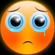 sad smiley with tears as a picture for clipart