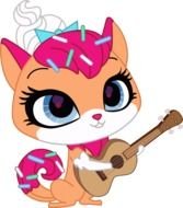 little fox with a guitar as an illustration