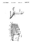 Black and white drawing of the flatbed truck and trailer clipart