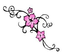 pink Cherry Blossom Tattoo drawing