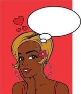 African American Woman Love drawing