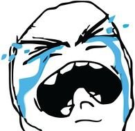 Crying Meme as a graphic illustration