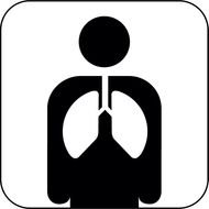 Black and white hospital symbol clipart