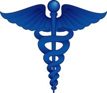 Medical Symbol blue drawing