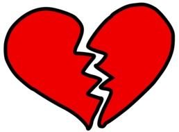 Broken Heart Clip Art drawing