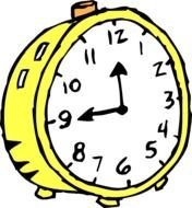 Analog Clock Clip Art drawing