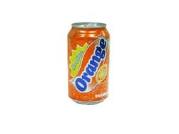 Orange Soda Can with the liquid