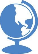 White and blue Earth Globe clipart