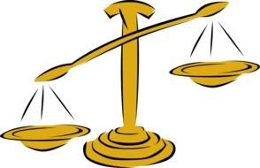 clipart of the not balanced scales