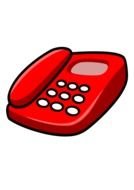 red Telephone Clip Art drawing