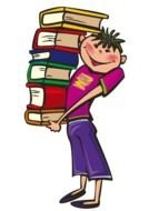 Schoolbooks Clip Art drawing