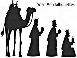 Three Wise Men Silhouette drawing