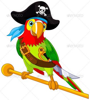 Pirate Parrot Clip Art N12